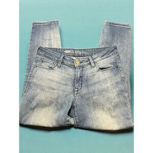 Old Navy Blue Jeans Mid Rise Straight Leg Size 4 Cropped